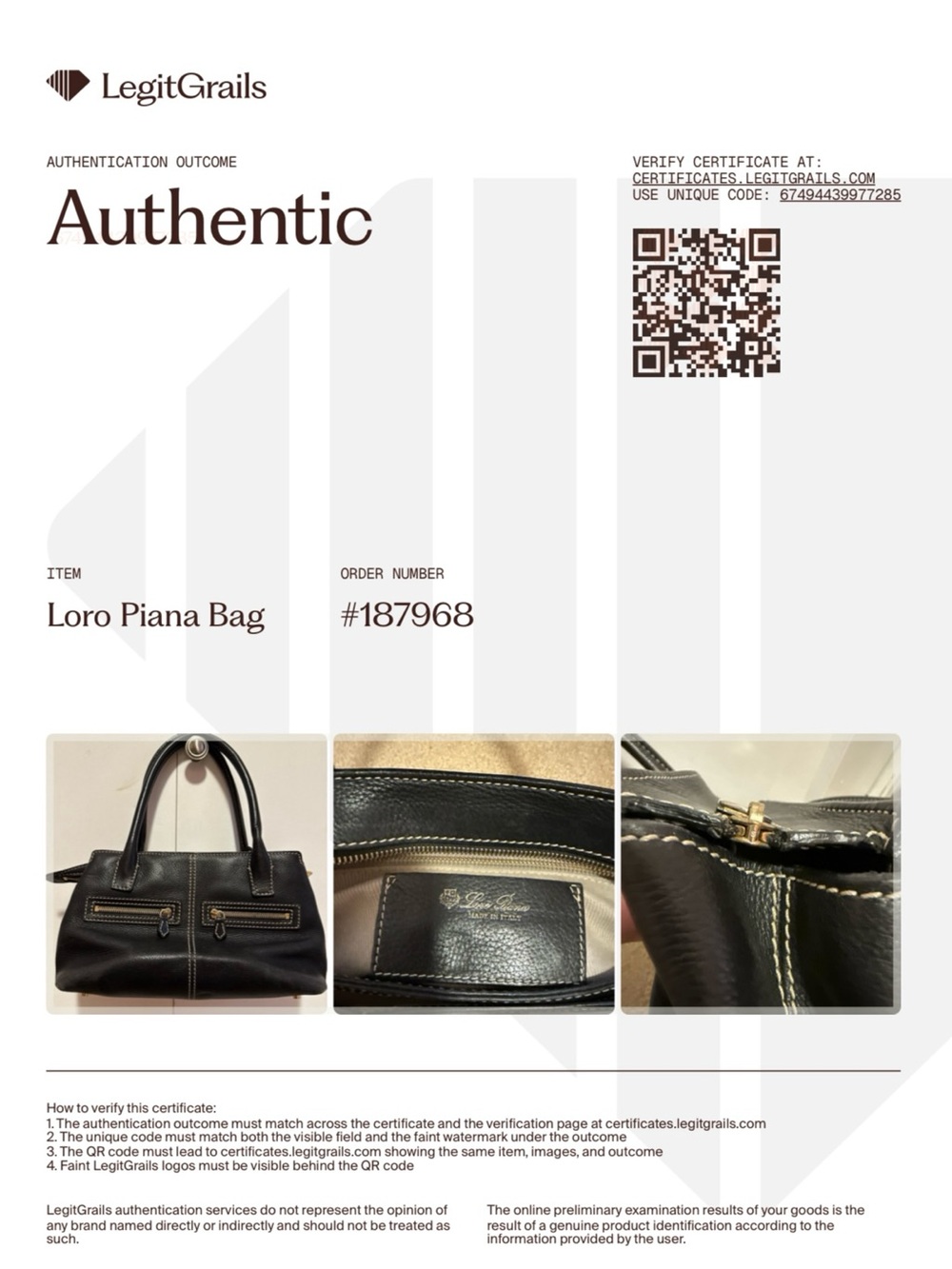 Authentic Loro Piana Made in Italy Leather Handbag - Picture 15 of 16